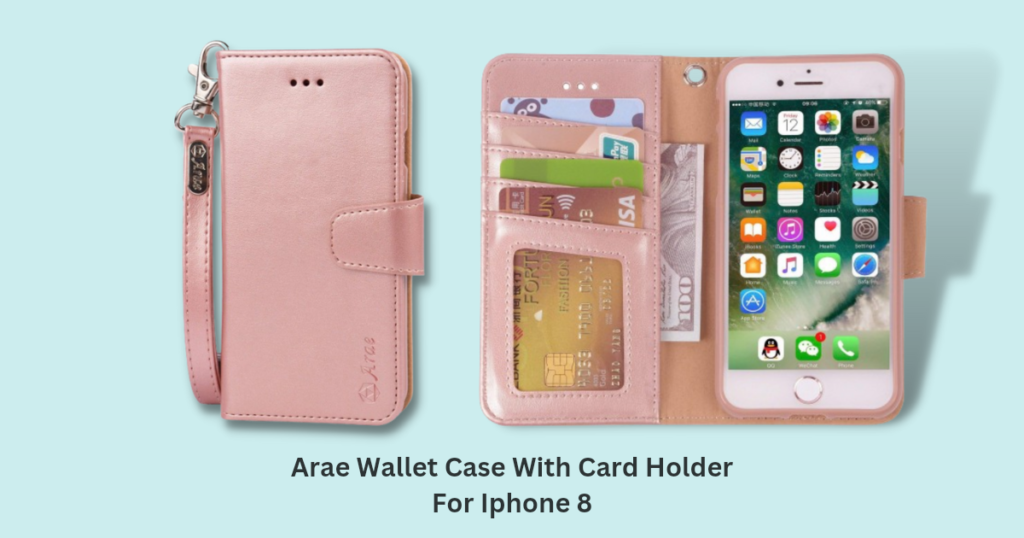 Arae wallet iphone 8 case with card holder